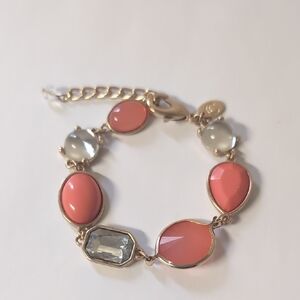 Charming‎ Charlie Pink and Gold Bracelet with Sparkling Gemstones